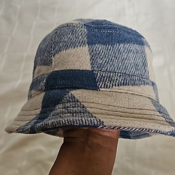 American Eagle Women's Bucket Hat  One Size Cream/ Blue - Picture 14 of 16